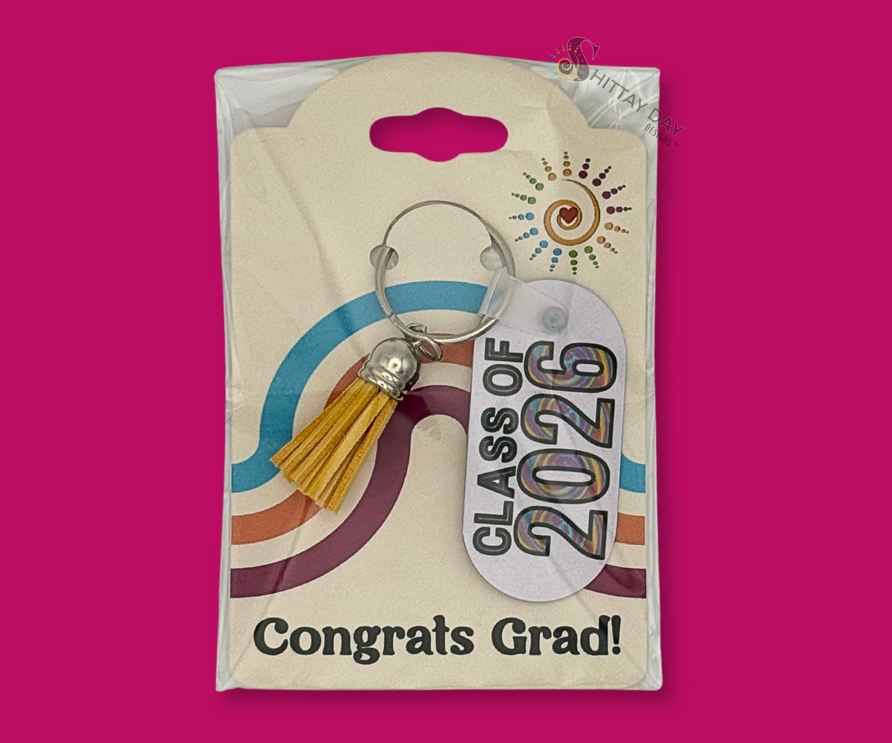 TIE DYE CLASS OF 2026 LIGHT WEIGHT METAL KEYCHAIN