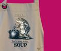 THAT'S IT, YOU'RE GOING IN THE SOUP FUNNY COOKING FROG BIB APRON WITH POCKETS - GRAY