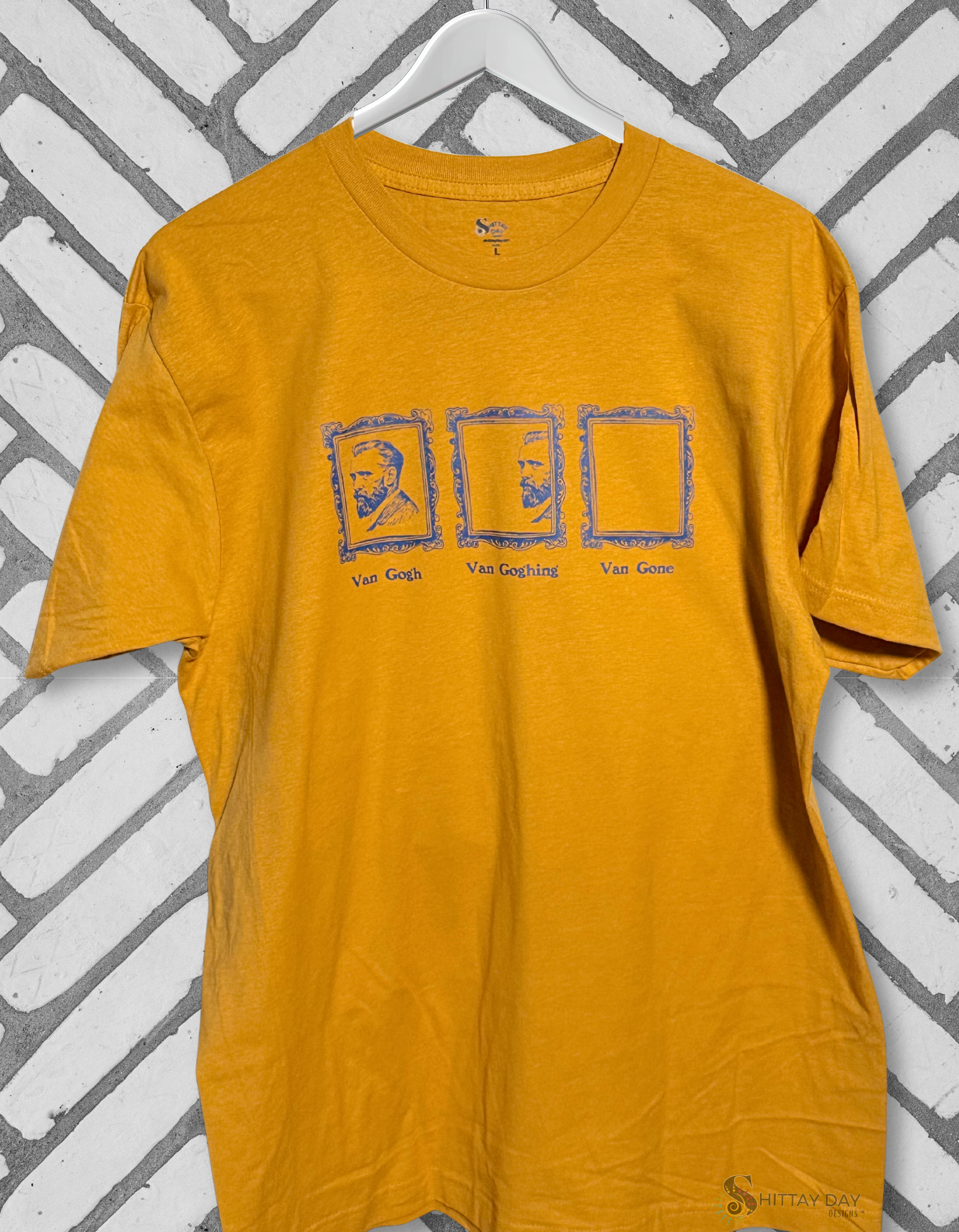 VAN GOGH, VAN GOGHING, VAN GONE - HILARIOUS ART HISTORY PUN 100% COTTON T-SHIRT