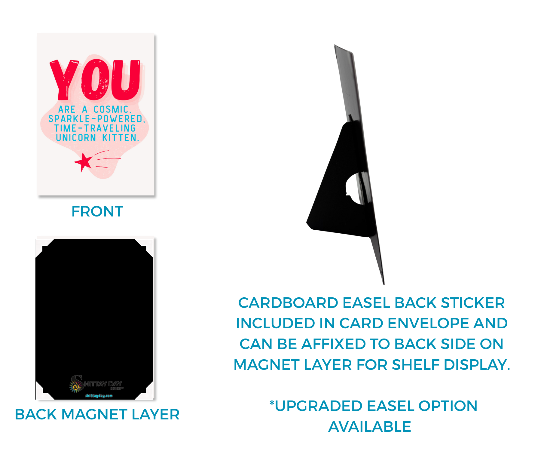 COSMIC SPARKLE-POWERED TIME-TRAVELING UNICORN KITTEN CARDSIGN GREETINGS