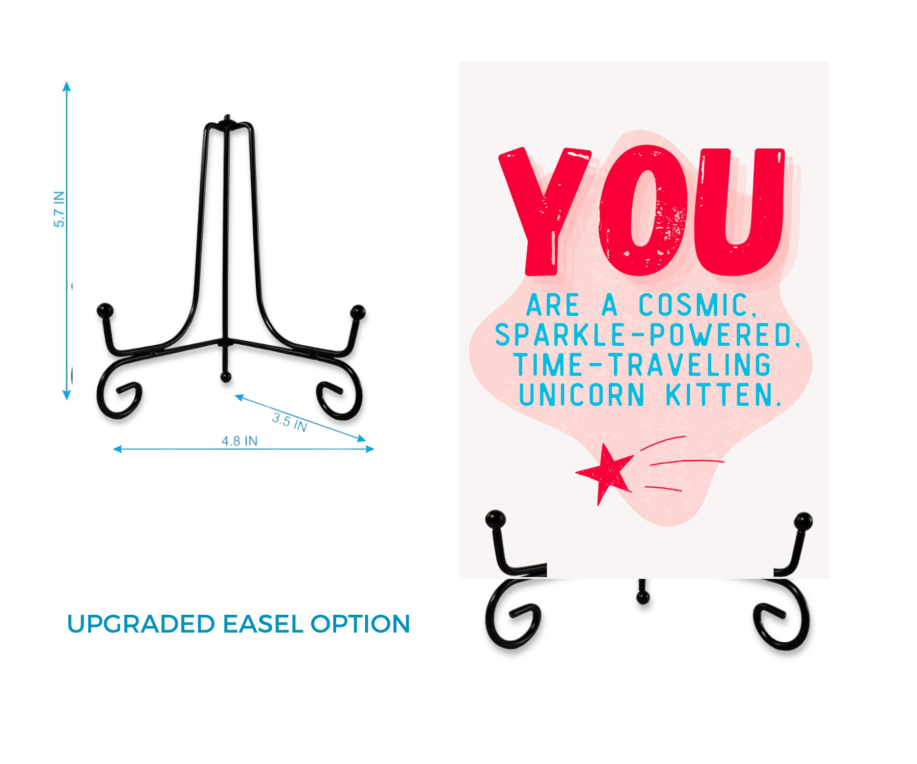 COSMIC SPARKLE-POWERED TIME-TRAVELING UNICORN KITTEN CARDSIGN GREETINGS