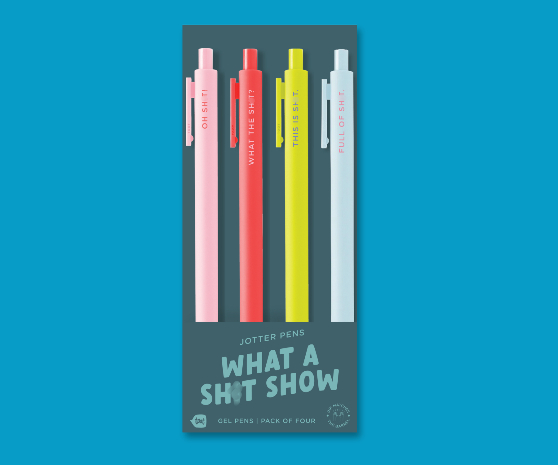 WHAT A SH*T SHOW GEL JOTTER PENS FUNNY SWEARY SARCASTIC